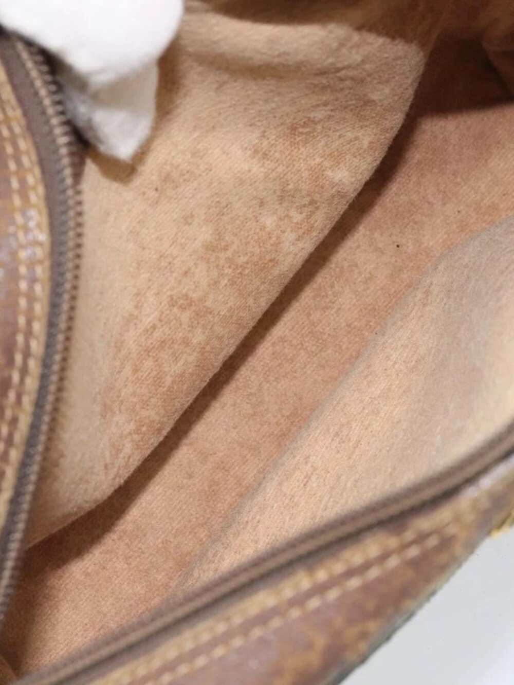GUCCI GG Supreme Web Sherry Line Bag PVC Beige Gold - Picture 10 of 16